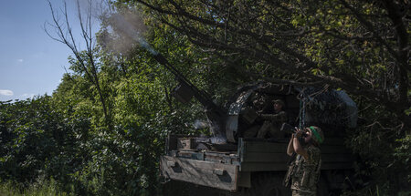 Front in Bewegung: Das Bild zeigt nach Agenturangaben ukrainisch