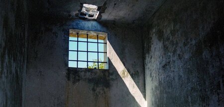 Für vier Gefangene ­gebaute Zelle, die nach Zeugenaussagen von Ü...