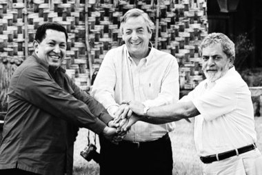 Strategische Achse: Chávez, Kirchner, da Silva