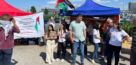 Protest vor dem Oberlandesgericht Düsseldorf (14.6.2023) Protest vor dem Oberlandesgericht Düsseldorf (14.6.2023)
