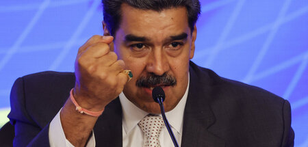 Nicolas Maduro am Montag im Präsidentenpalast Miraflores