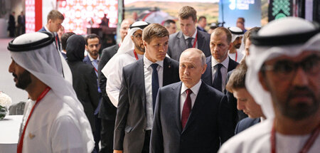 Präsident Wladimir Putin betonte in seiner Rede auf dem Wirtscha...