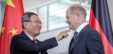Li Qiang, Ministerpräsident der Volksrepublik China, am Dienstag...