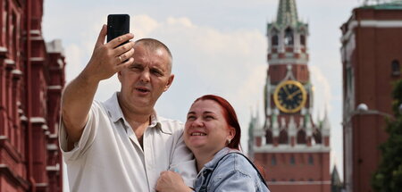 Bitte lächeln auf dem Roten Platz: Kremlbesucher am Wochenende i...