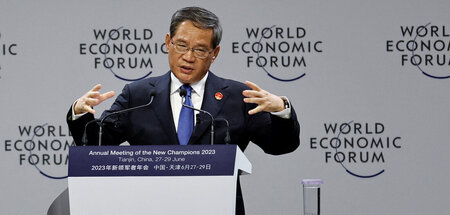 Der chinesische Ministerpräsident Li Qiang während des 14. Jahre...