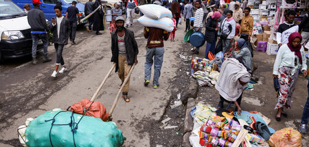 Nach Angaben der Welthungerhilfe litten in Äthiopien im Januar r...