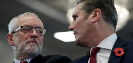Politische Gegner in einer Partei: Jeremy Corbyn und Keir Starme... Politische Gegner in einer Partei: Jeremy Corbyn und Keir Starme...