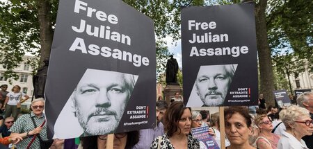 Demonstration für die Freilassung von Assange in London (24.6.20...