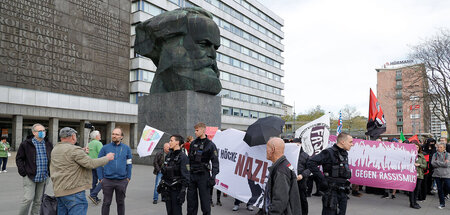 Demonstration der Bündnisse »Chemnitz nazifrei« und »Aufstehen g...