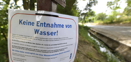 Ausbleibender Regen: Einschränkung der Wasserentnahme durch die ... Ausbleibender Regen: Einschränkung der Wasserentnahme durch die ...