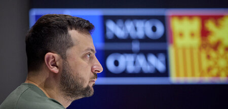 Trommler im Frontstaat: Wolodimir Selenskij spricht per Videosch...