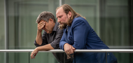 Pfeifen im Walde? Robert Habeck und Anton Hofreiter (Berlin, 4.7...