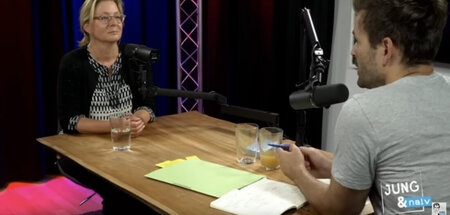 »Vernunftgeleitetes Interview«: Muriel Asseburg und Tilo Jung (S...