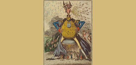 James Gillray: Midas verwandelt alles in Goldpapiere (1797)