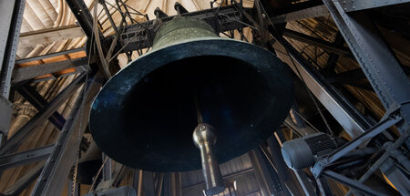 Verschafft Reichweite: Die Petersglocke, größte Glocke des Kölne...