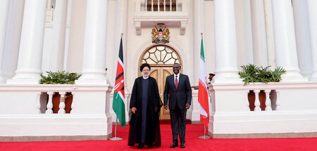 Gerngesehener Gast: Irans Staatspräsident Raisi mit seinem kenia...