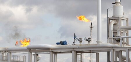 Soll künftig genutzt statt abgefackelt werden: Freiwerdendes Gas...