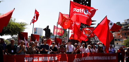 Mitglieder der Kommunistischen Partei Venezuelas anlässlich eine...