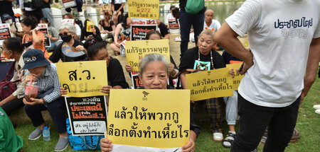 Erkennt meine Wahl an. Demonstration für den gescheiterten Kandi...