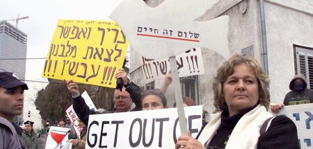 Kundgebung gegen die israelische Militärpräsenz im Libanon im Fe...