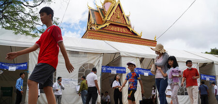 Wahllokal in Phnom Penh (23.7.2023)