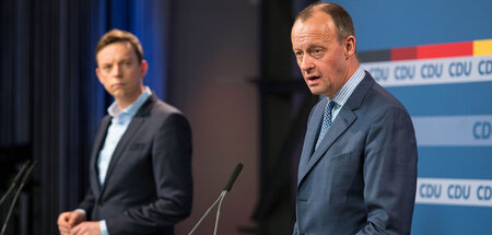 Um Etikett des »Kurses der Mitte« besorgt: Tobias Hans und Fried...