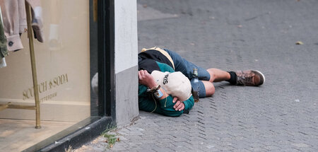 Straßenobdachlosigkeit macht Armut sichtbar (Düsseldorf, 22.7.20...