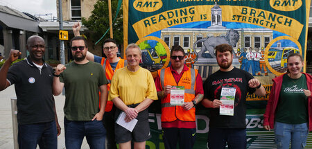 Die britischen Eisenbahner streikten am Sonnabend bereits das zw...