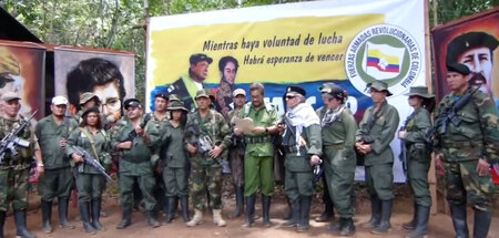 Der frühere FARC-Kommandeur, der als Iván Márquez bekannt ist, v... Der frühere FARC-Kommandeur, der als Iván Márquez bekannt ist, v...