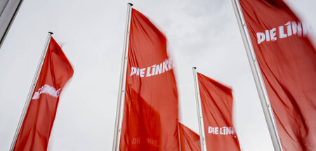 Auf dem Bundesparteitag 2022 der Partei Die Linke in Erfurt Auf dem Bundesparteitag 2022 der Partei Die Linke in Erfurt
