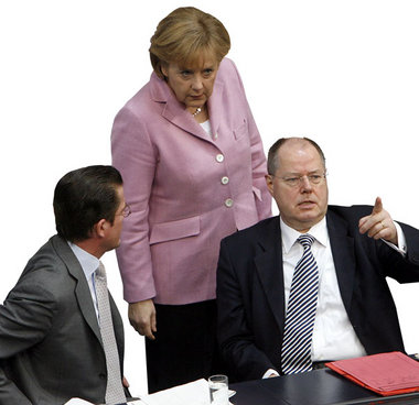 Politik der Stärkung des Finanzkapitals: Kanzlerin Angela Merkel...