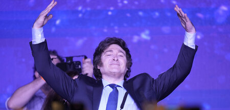 Der Marktradikale lässt sich feiern: Javier Milei am Sonntag in ...