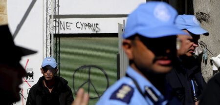 Ziel von Angriffen: UN-Soldaten in der Pufferzone an der türkisc