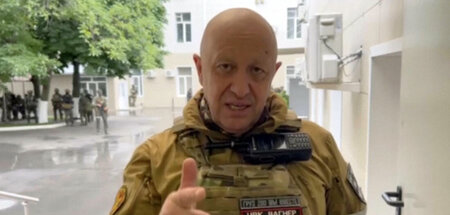 Jewgeni Prigoschin am 24.6.2023 in Rostow am Don