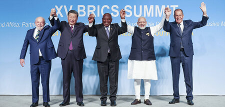 Bald nicht mehr nur zu fünft: Die Vertreter der BRICS-Staaten au...