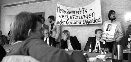 Protest gegen die Colonia Dignidad in Bonn, 1988