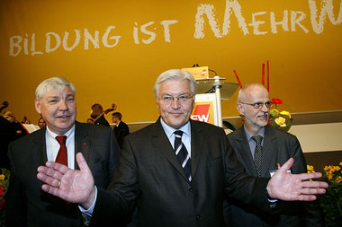 SPD-Kanzlerkandidat Frank-Walter Steinmeier wurde bei seiner Red...