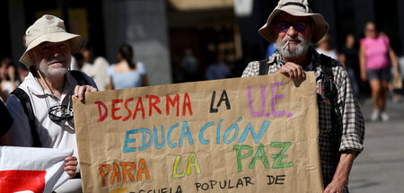 Spanien: Protest gegen EU-Kriegsministertreffen (Toledo, 30.8.20...