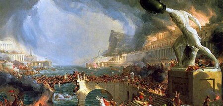 »Destruction« (1836), das vierte Gemälde aus dem Zyklus »The Cou...