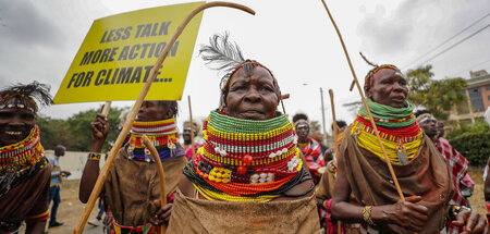 Demonstranten forderten am Montag in Nairobi (frei übersetzt) "w...