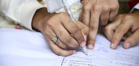 Nicht anerkannt: Die vom Imam ausgefüllte Heiratsurkunde Nikah K... Nicht anerkannt: Die vom Imam ausgefüllte Heiratsurkunde Nikah K...