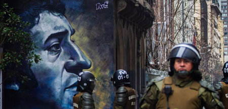 Pünktlich zum Jahrestag: Wandbild von Víctor Jara mit freundlich...