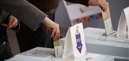 Stimmabgabe bei koreanischen Präsidentschaftswahlen (Seoul, 4.3....