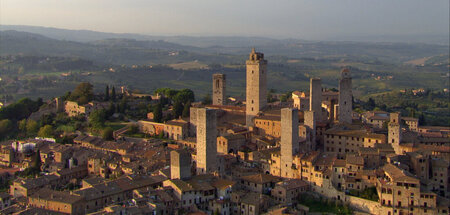 San Gimignano in der Toskana beeindruckt mit seinen mittelalterl...