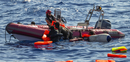 Rettungsaktion südlich der italienischen Insel Lampedusa (11.8.2...
