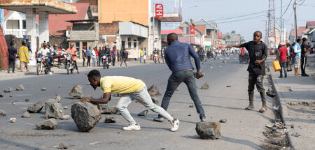Ruf nach Gerechtigkeit: Einwohner der Stadt Goma protestieren ge... Ruf nach Gerechtigkeit: Einwohner der Stadt Goma protestieren ge...