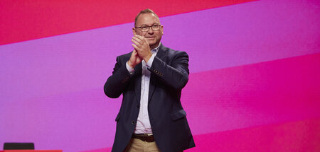 Frank Werneke nach seiner Wiederwahl am Montag