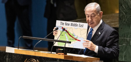 Freund von Bildpräsentationen: Netanjahu schafft vor der UN-Gene...