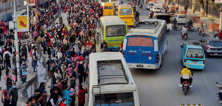 Der Kampf gegen Smog in Kathmandu ist ein Grund, weshalb der Tra...