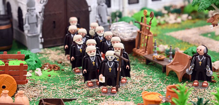Welt ohne Kündigungen: Ausschnitt eines Playmobil-Dioramas zum T